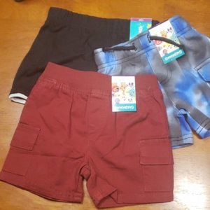 NWT 3 Pairs Baby Boys Shorts 12 Months
